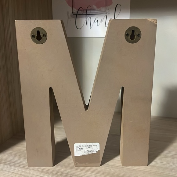 Wooden Letter M - Picture 3 of 3